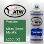 Preview: Porsche, Moss Green Metallic, L20C / X2: 400ml Sprühdose, von ATW Autoteile West.